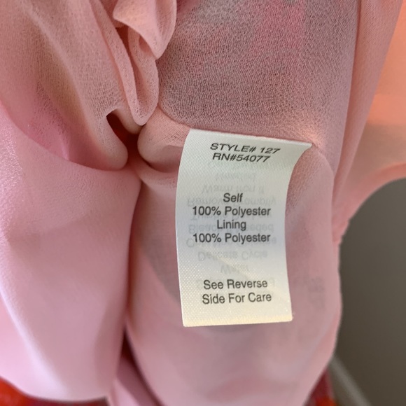 Beautiful CABI Tunic Pink Orange Mint Green Batik Print Sleeveless Top Like New! - Picture 10 of 10